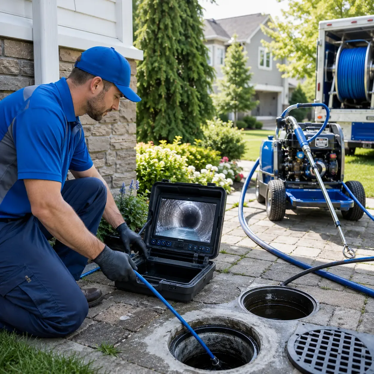 Outdoor drain cleaning professionals serving Perkins, MI